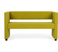 Прямой диван Divan24 мини Берри на кухню, офисный, для салона красоты, велюр желтый 77000291