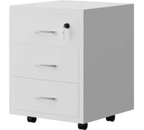Подкатная тумба Альянс мебель 440x450x580 мм АТ-03 Белый