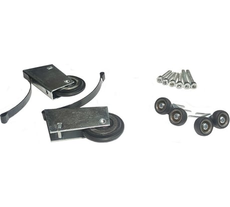 Ролики/колеса в комплекте Mebax Симметрия 3-ий класс для шкафа-купе с саморезом 5мм под трек 37,5мм, 00-00000328