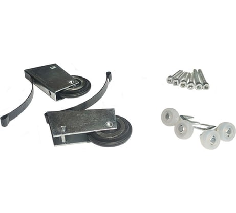 Ролики/колеса в комплекте Mebax Симметрия 4-ый класс для шкафа-купе с саморезом 6мм под трек 37,5мм, 00-00000691