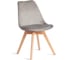 Стул TetChair TULIP SOFT (mod. 053V) 4 шт., дерево/пластик/вельвет, 49,5x54,5x84 см, Светло-серый (HLR 39)/натуральный 21125 1