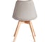 Стул TetChair TULIP SOFT (mod. 053V) 4 шт., дерево/пластик/вельвет, 49,5x54,5x84 см, Светло-серый (HLR 39)/натуральный 21125 4