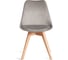 Стул TetChair TULIP SOFT (mod. 053V) 4 шт., дерево/пластик/вельвет, 49,5x54,5x84 см, Светло-серый (HLR 39)/натуральный 21125 5