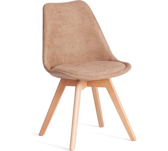 Стул TetChair TULIP SOFT (mod. 053V) 4 шт., дерево/пластик/ткань, 49,5x54,5x84 см, Бежевый (Beige) LY1701-4 21126