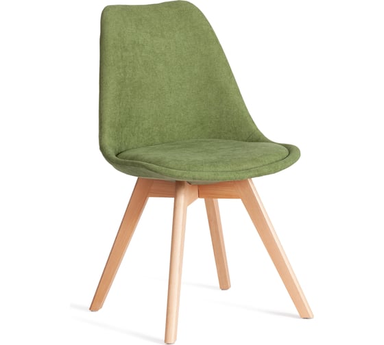 Стул TetChair TULIP SOFT (mod. 053V) 4 шт., дерево/пластик/ткань, 49,5x54,5x84 см, Зеленый (Green) LY1701-7 21127 1