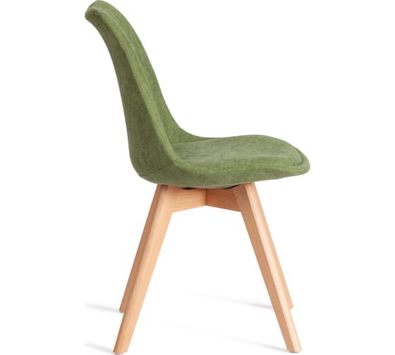 Стул TetChair TULIP SOFT (mod. 053V) 4 шт., дерево/пластик/ткань, 49,5x54,5x84 см, Зеленый (Green) LY1701-7 21127