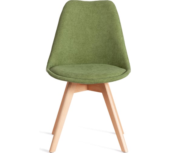 Стул TetChair TULIP SOFT (mod. 053V) 4 шт., дерево/пластик/ткань, 49,5x54,5x84 см, Зеленый (Green) LY1701-7 21127