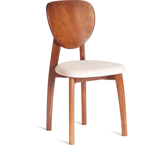 Стул TetChair 2 шт DIAMANTE мягкое сидение, бук, 42x42x85 см, коричневый, ткань Tenerife Cream 21222