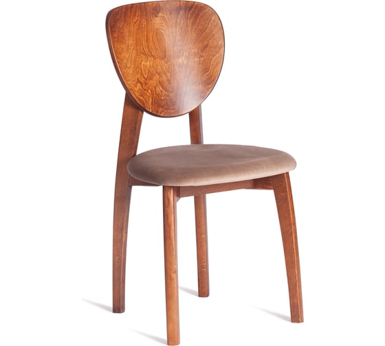 Стул TetChair 2 шт DIAMANTE мягкое сидение, бук, 42x42x85 см, коричневый, ткань Tenerife Mocco 21221