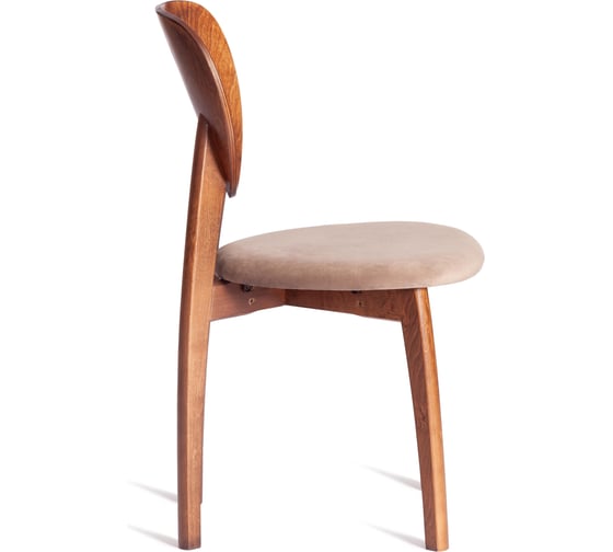 Стул TetChair 2 шт DIAMANTE мягкое сидение, бук, 42x42x85 см, коричневый, ткань Tenerife Mocco 21221