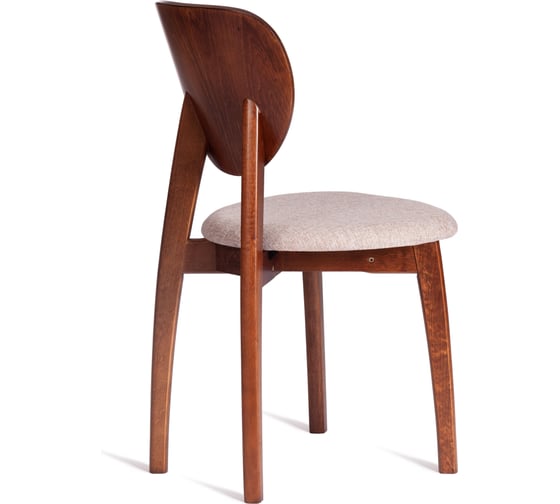 Стул TetChair 2 шт DIAMANTE мягкое сидение, бук, 42x42x85 см, коричневый, ткань wool caramel, бежевый 20565