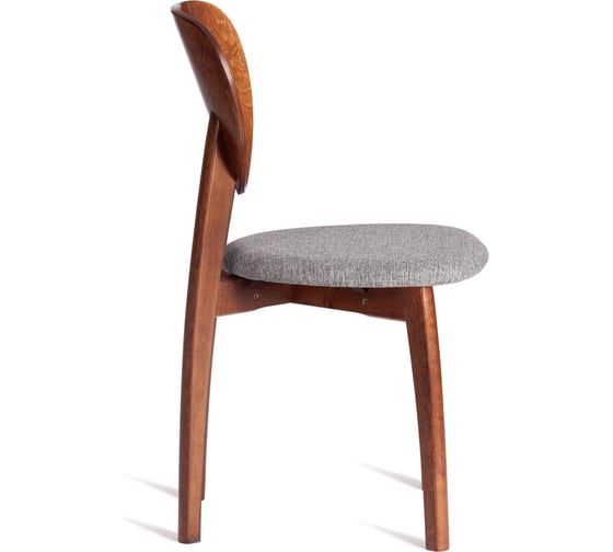Стул 2 шт TetChair DIAMANTE мягкое сидение, бук, 42x42x85 см, коричневый, ткань wool dimgrey, серый 20564