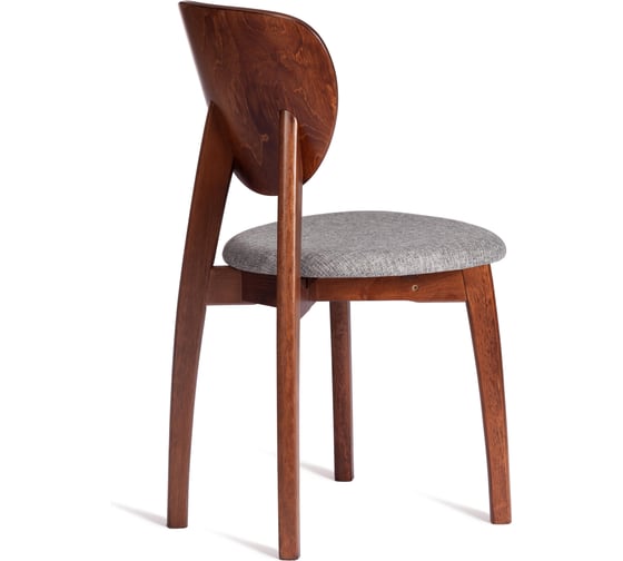 Стул 2 шт TetChair DIAMANTE мягкое сидение, бук, 42x42x85 см, коричневый, ткань wool dimgrey, серый 20564