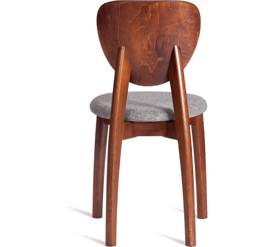 Стул 2 шт TetChair DIAMANTE мягкое сидение, бук, 42x42x85 см, коричневый, ткань wool dimgrey, серый 20564