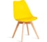 Стул TetChair TULIP (mod. 73-1) 1 шт. в упаковке, дерево/пластик/экокожа, 47,5x55x80 см, Желтый (Yellow) 21407 1