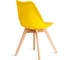Стул TetChair TULIP (mod. 73-1) 1 шт. в упаковке, дерево/пластик/экокожа, 47,5x55x80 см, Желтый (Yellow) 21407 4
