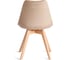 Стул TetChair TULIP SOFT (mod. 053V) 1 шт. в упаковке, дерево/пластик/вельвет, 49,5x54,5x84 см, Бежевый (HLR 12)/натуральный 21410 2