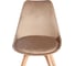 Стул TetChair TULIP SOFT (mod. 053V) 1 шт. в упаковке, дерево/пластик/вельвет, 49,5x54,5x84 см, Бежевый (HLR 12)/натуральный 21410 6
