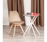Стул TetChair TULIP SOFT (mod. 053V) 1 шт. в упаковке, дерево/пластик/вельвет, 49,5x54,5x84 см, Бежевый (HLR 12)/натуральный 21410 10