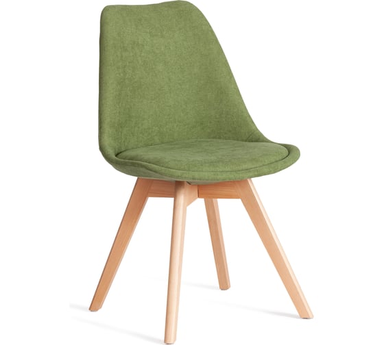 Стул TetChair TULIP SOFT (mod. 053V) 1 шт. в упаковке, дерево/пластик/ткань, 49,5x54,5x84 см, Зеленый (Green) LY1701-7 21413