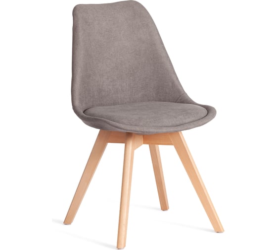 Стул TetChair TULIP SOFT (mod. 053V) 1 шт. в упаковке, дерево/пластик/ткань, 49,5x54,5x84 см, Серый (Grey) LY1701-26 21415