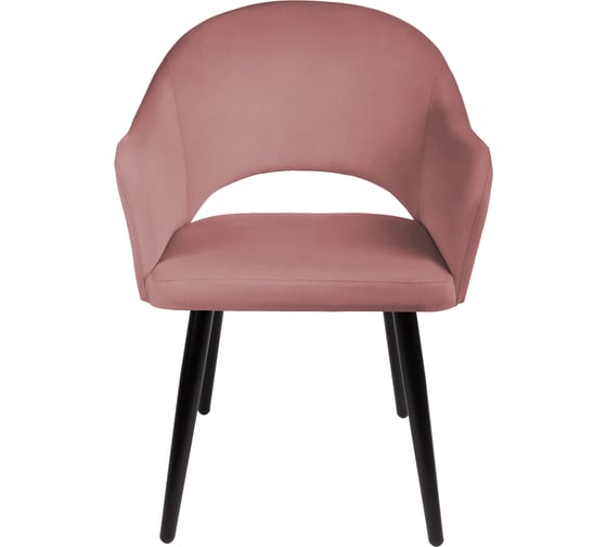 Кресло Алвест AV 301 ткань Sirius dusty rose, опора К2, черный глянец AV 301-Sdr-08