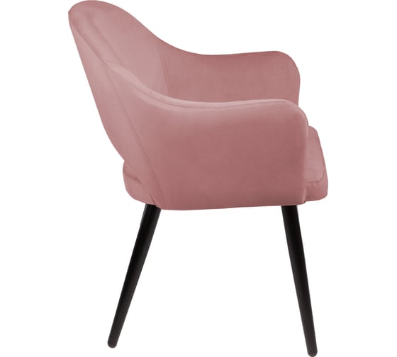 Кресло Алвест AV 301 ткань Sirius dusty rose, опора К2, черный глянец AV 301-Sdr-08