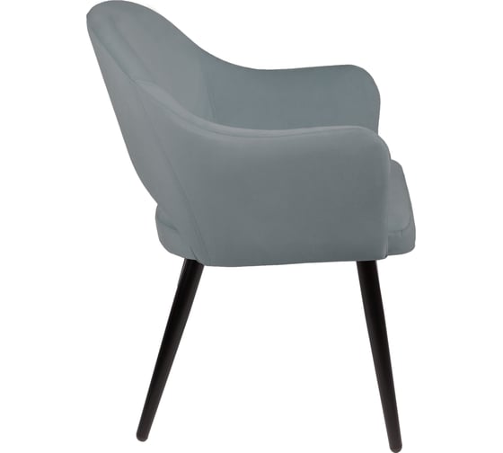 Кресло Алвест AV 301 ткань Sirius grey, опора К2, черный глянец AV 301-Sgr-08