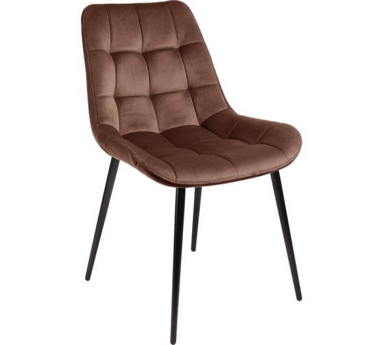 Стул Алвест AV 405 ткань Sirius chocolate, опора К3 прямая разборная, черный глянец АV 405-Sch-08