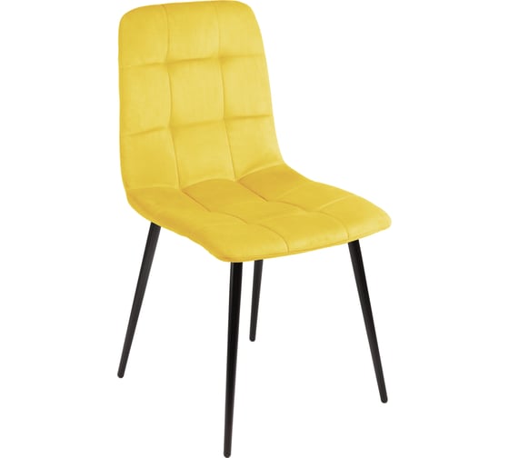 Стул Алвест AV 406-N ткань Sirius lemon, опора К3 разборная, черный глянец AV 406N-Slem-08