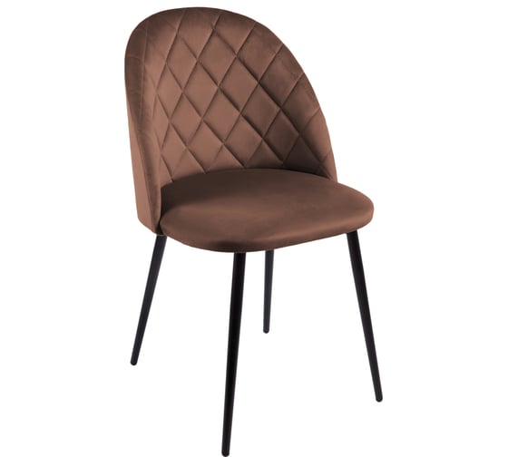 Стул Алвест AV 408 ткань Sirius chocolate, опора К3 прямая разборная, черный глянец AV 408-Sch-08