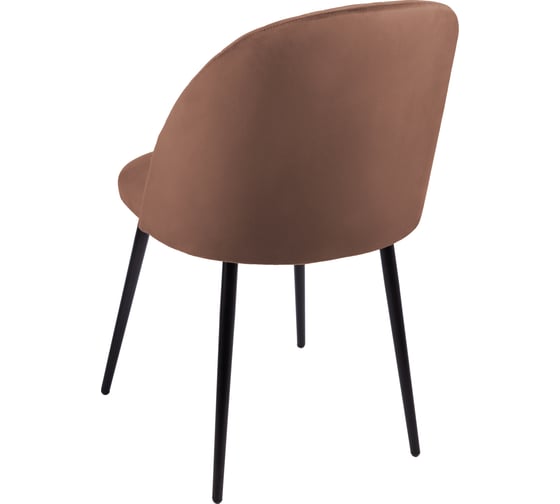 Стул Алвест AV 408 ткань Sirius chocolate, опора К3 прямая разборная, черный глянец AV 408-Sch-08