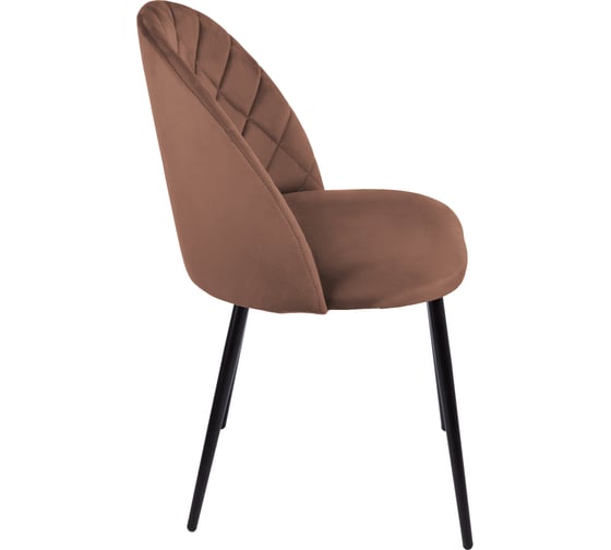 Стул Алвест AV 408 ткань Sirius chocolate, опора К3 прямая разборная, черный глянец AV 408-Sch-08