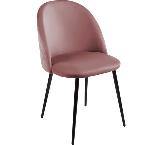 Стул Алвест AV 432 ткань Sirius dusty rose, опора К3 прямая разборная, черный глянец AV 432-Sdr-08