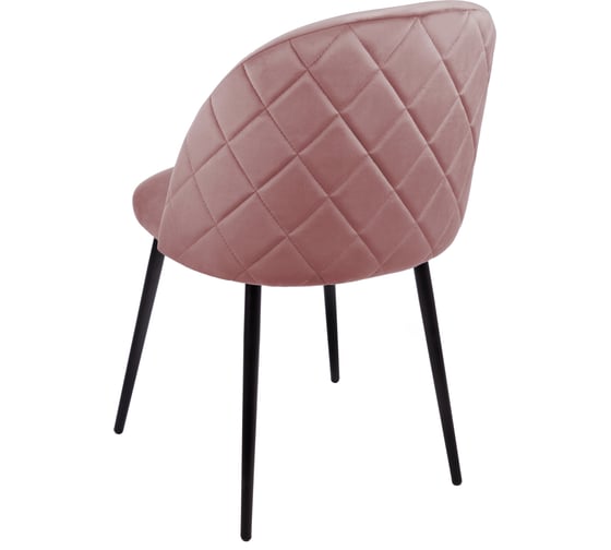 Стул Алвест AV 432 ткань Sirius dusty rose, опора К3 прямая разборная, черный глянец AV 432-Sdr-08