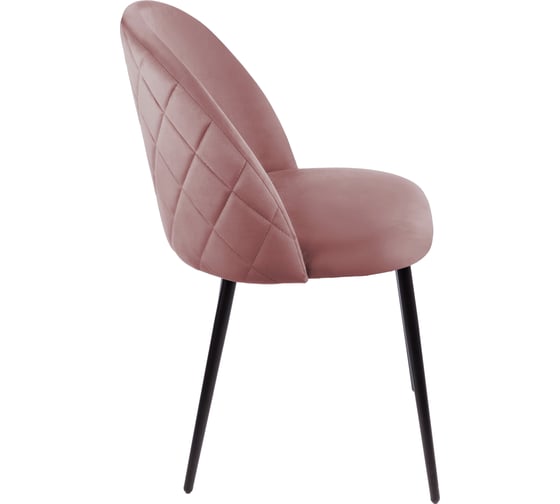 Стул Алвест AV 432 ткань Sirius dusty rose, опора К3 прямая разборная, черный глянец AV 432-Sdr-08