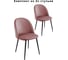 Стул Алвест AV 432 ткань Sirius dusty rose, опора К3 прямая разборная, черный глянец AV 432-Sdr-08 1