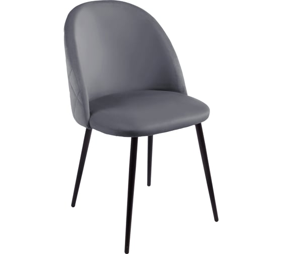Стул Алвест AV 432 ткань Sirius grey, опора К3 прямая разборная, черный глянец AV 432-Sg-08
