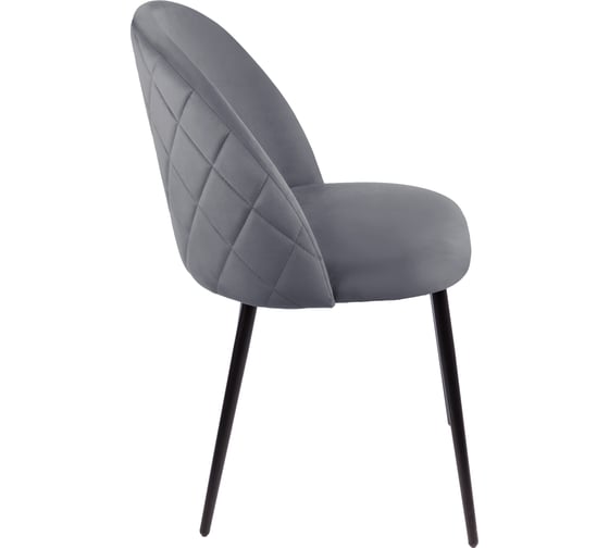 Стул Алвест AV 432 ткань Sirius grey, опора К3 прямая разборная, черный глянец AV 432-Sg-08