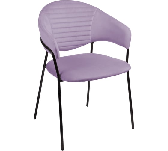 Стул Алвест AV 445 ткань Sirius lilac, каркас черный глянец AV 445-Slil-08
