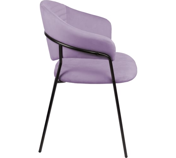 Стул Алвест AV 445 ткань Sirius lilac, каркас черный глянец AV 445-Slil-08