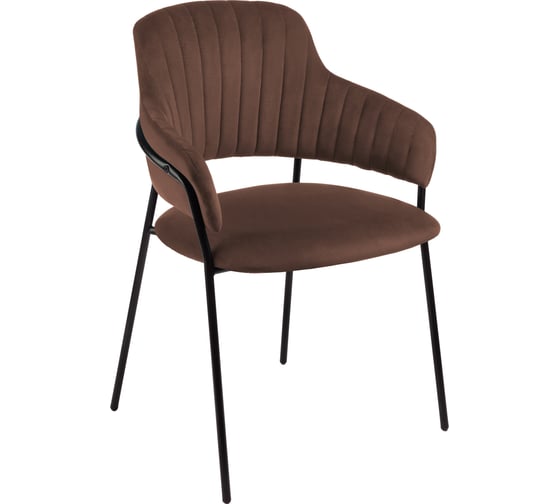 Стул Алвест AV 448 ткань Sirius chocolate, каркас черный глянец AV 448-Sch-08