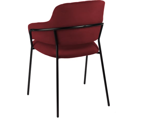 Стул Алвест AV 448 ткань Sirius bordo, каркас черный глянец AV 448-Sbor-08