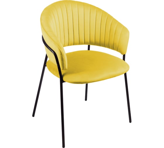 Стул Алвест AV 433 ткань Sirius lemon, каркас черный глянец AV 433-Slem-08