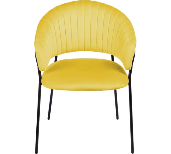 Стул Алвест AV 433 ткань Sirius lemon, каркас черный глянец AV 433-Slem-08