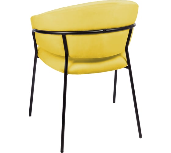 Стул Алвест AV 433 ткань Sirius lemon, каркас черный глянец AV 433-Slem-08