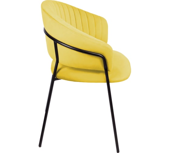 Стул Алвест AV 433 ткань Sirius lemon, каркас черный глянец AV 433-Slem-08