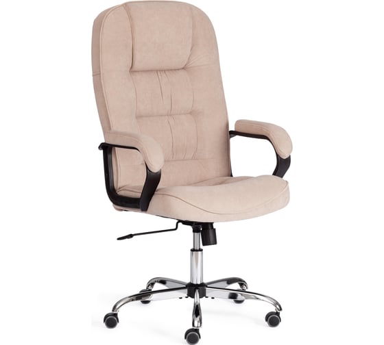 Кресло TetChair СН9944 (22) хром флок, бежевый, 7 21161