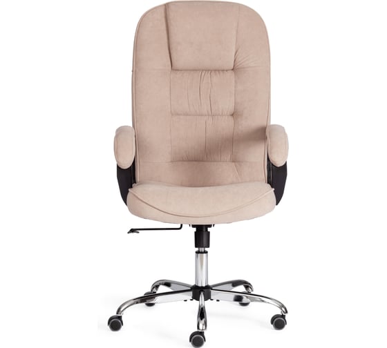 Кресло TetChair СН9944 (22) хром флок, бежевый, 7 21161