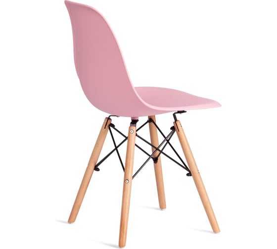 Стул TetChair CINDY (EAMES) (mod. 1801) 4 шт., дерево бук/металл/сиденье пластик, 45x51x82 см, Light pink (светло-розовый) 20655